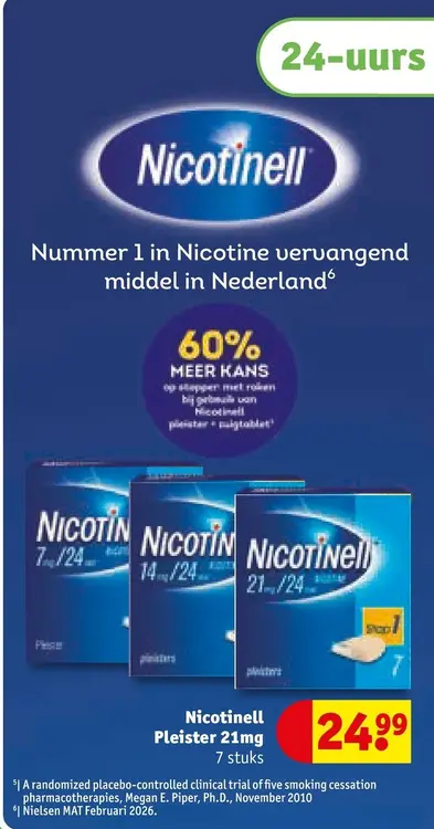 Aanbieding: Nicotinell Pleister 21mg