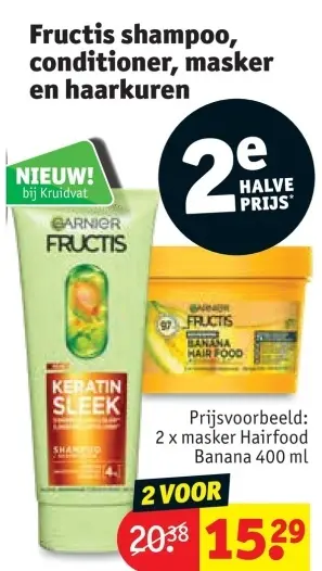 Promotie: Fructis shampoo, conditioner, masker en haarkuren