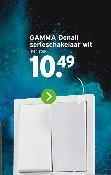 Aanbieding: Denali serieschakelaar wit