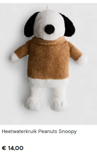Promotie: Heetwaterkruik Peanuts Snoopy