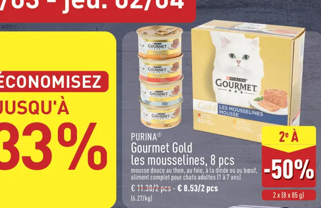 Offre: Gourmet Gold les mousselines
