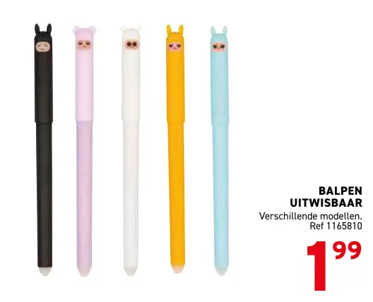 Promotie: Balpen uitwisbaar