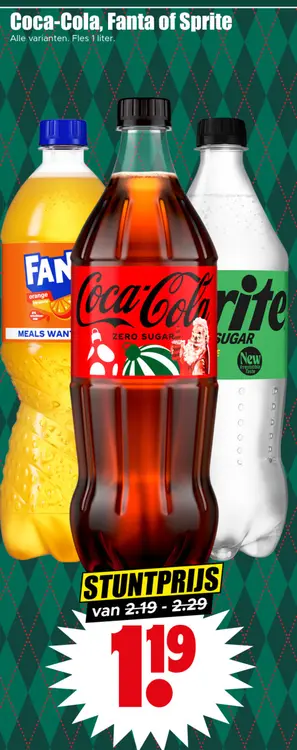 Aanbieding: Coca-Cola, Fanta of Sprite