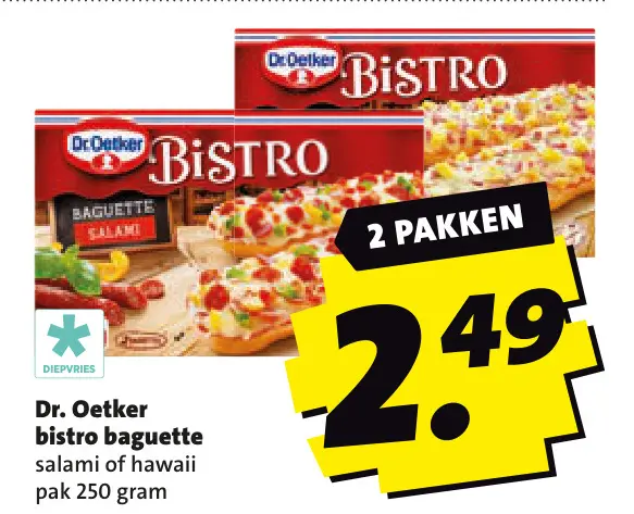 Aanbieding: Bistro baguette salami of hawaii
