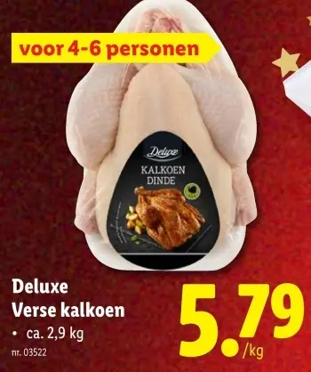 Promotie: Verse kalkoen