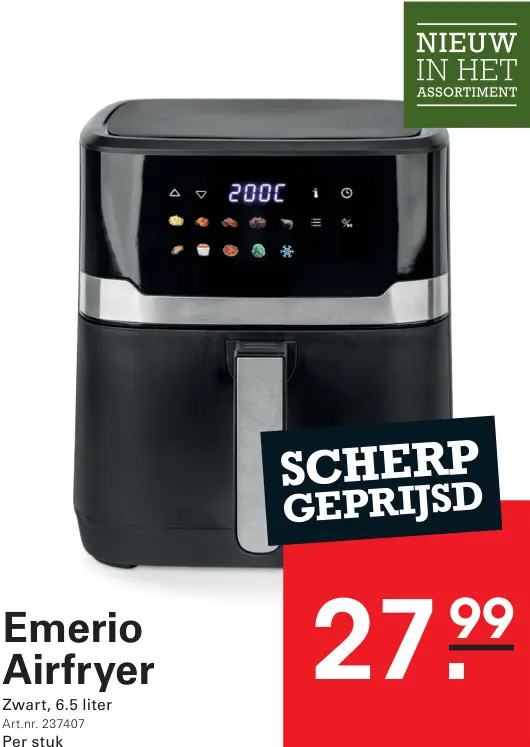 Aanbieding: Emerio Airfryer