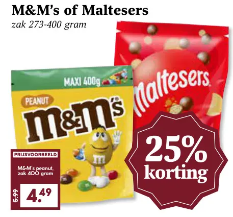 Aanbieding: M&M's of Maltesers