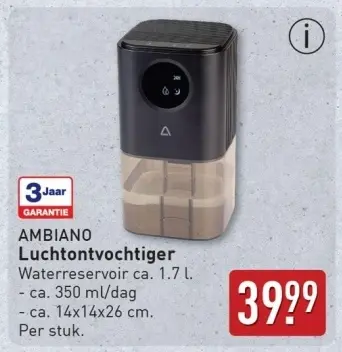Aanbieding: Luchtontvochtiger