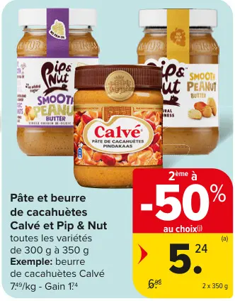 Offre: Pâte et beurre de cacahuètes