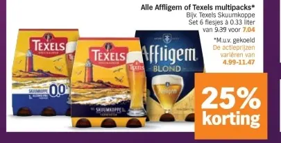 Aanbieding: Affligem of Texels multipacks
