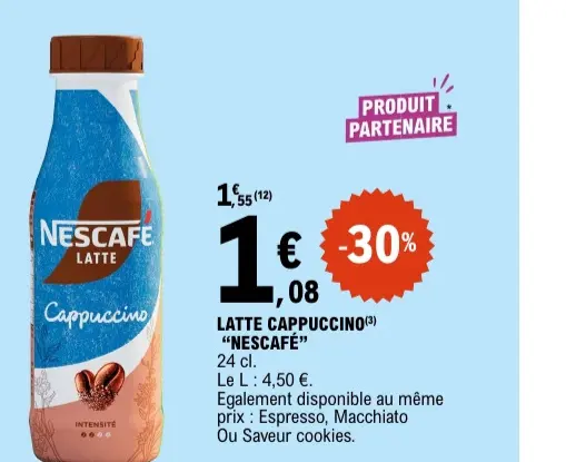 Offre: Latte cappuccino