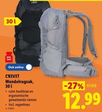Promotie: Wandelrugzak