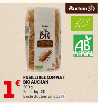Offre: Fusilli blé complet