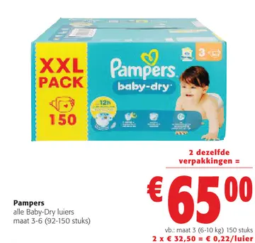 Aanbieding: Pampers Baby-Dry
