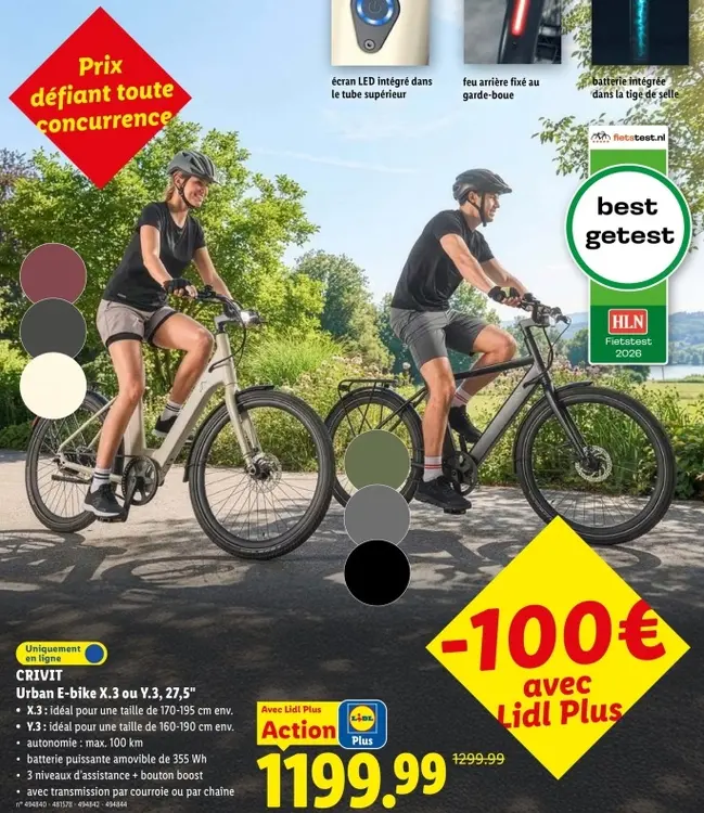 Offre: E-bike X.3 ou Y.3, 27,5"