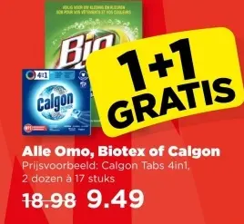 Aanbieding: Alle Omo, Biotex of Calgon