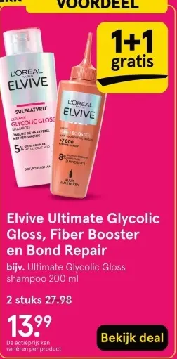 Aanbieding: Elvive Ultimate Glycolic Gloss, Fiber Booster