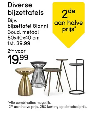 Aanbieding: bijzettafel Gianni