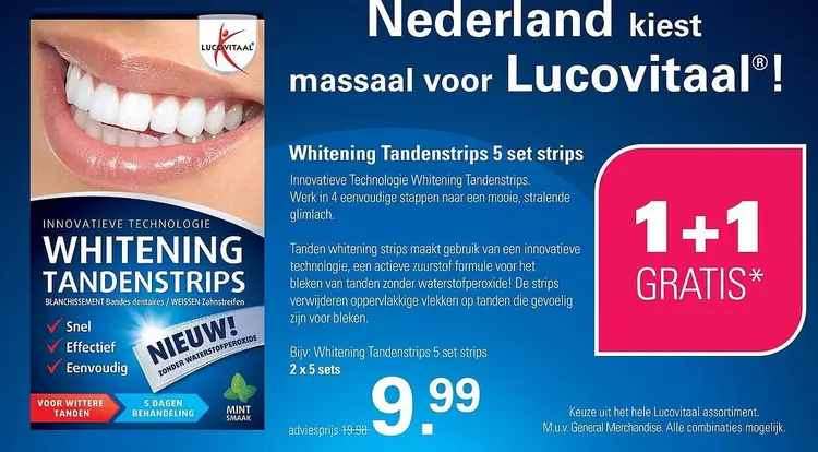 Aanbieding: Whitening Tandenstrips