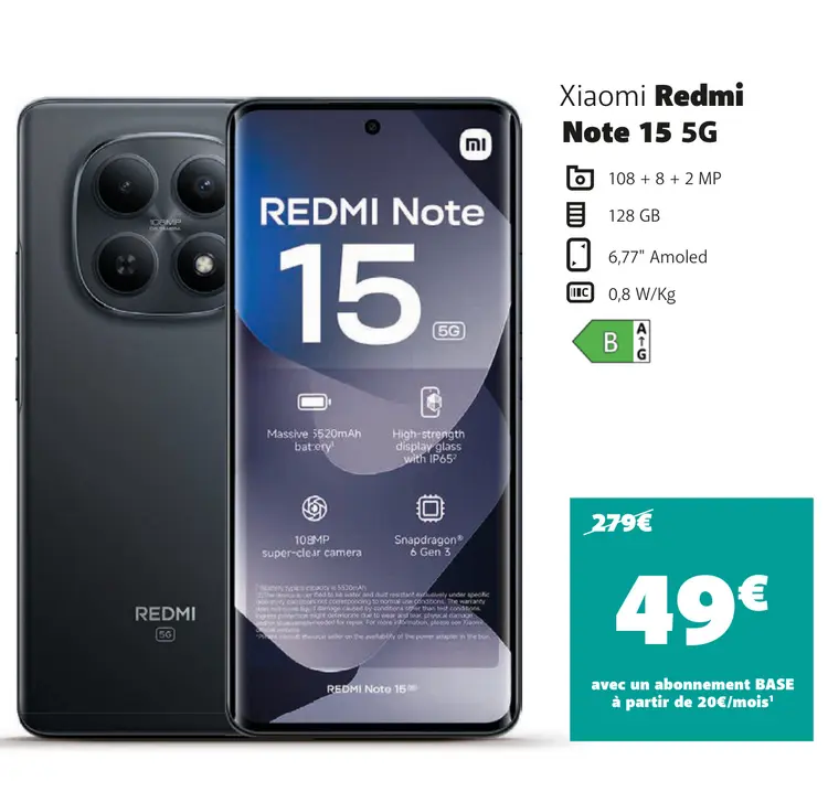 Offre: Redmi Note 15 5G