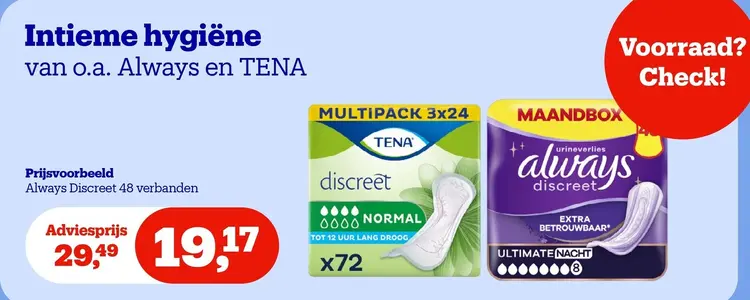 Promotie: Intieme hygiëne