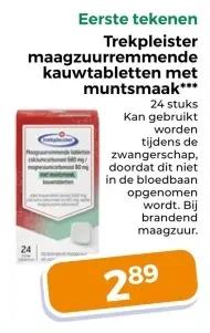 Aanbieding: Trekpleister maagzuurremmende kauwtabletten met muntsmaak