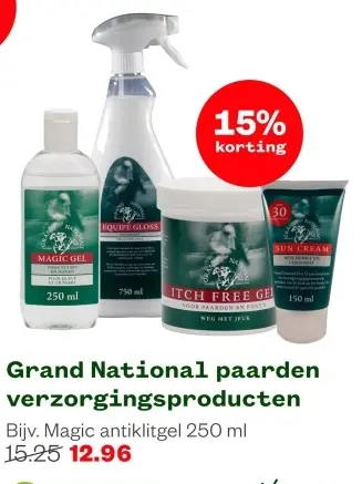 Aanbieding: Grand National paarden verzorgingsproducten