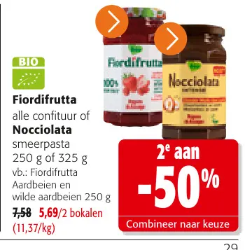 Promotie: Fiordifrutta alle confituur of Nocciolata smeerpasta