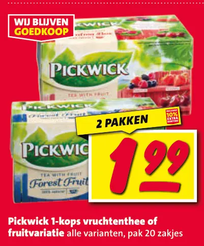 Aanbieding: 1-kops vruchtenthee of fruitvariatie