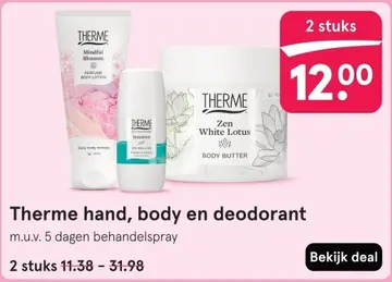 Aanbieding: Therme hand, body en deodorant