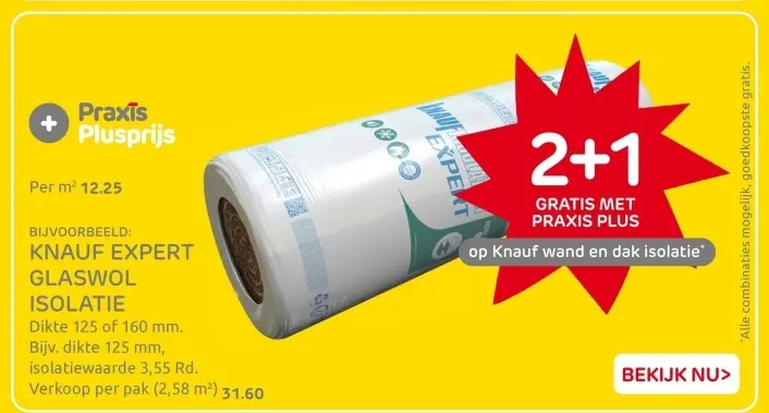Aanbieding: Knauf expert glaswol isolatie