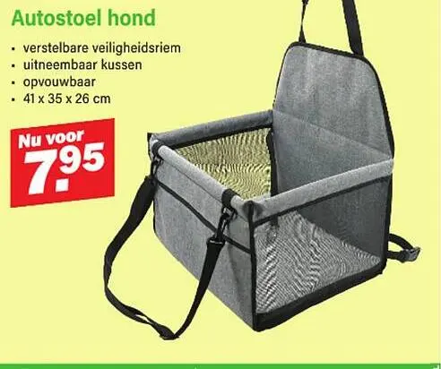 Promotie: Autostoel hond