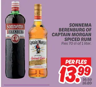 Aanbieding: Berenburg of Captain Morgan spiced rum