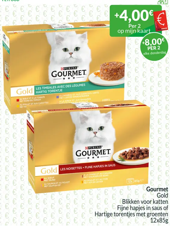 Promotie: Gourmet Gold Blikken voor katten