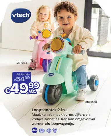 Aanbieding: Vtech Loopscooter 2-in-1