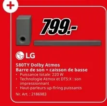 Offre: S80TY Dolby Atmos Barre de son