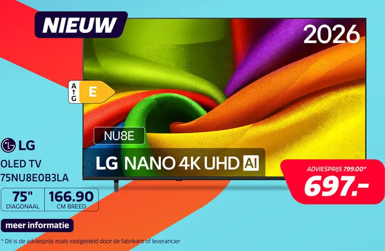 Aanbieding: LG 75NU8E0B3LA