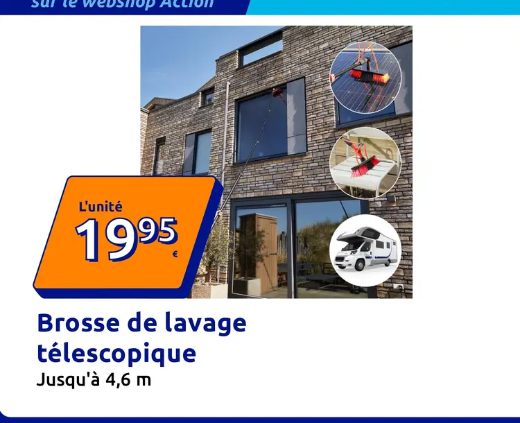 Offre: Brosse de lavage télescopique