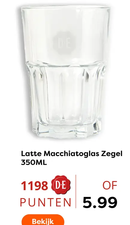 Aanbieding: Latte Macchiatoglas Zegel