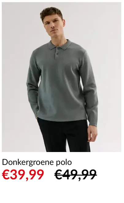 Promotie: Donkergroene polo
