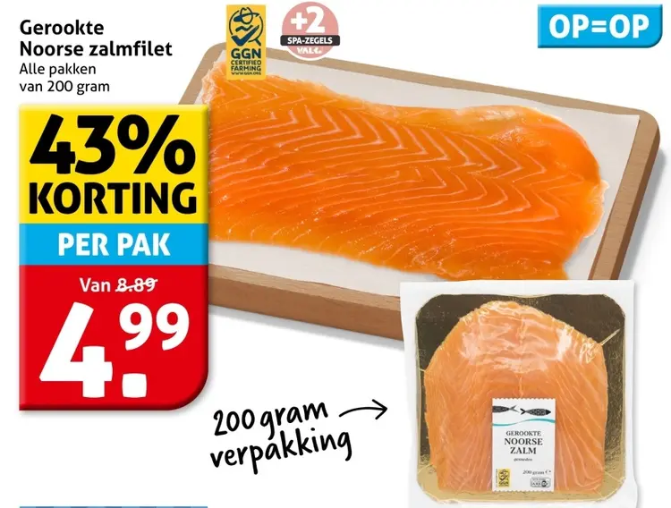 Aanbieding: Gerookte Noorse zalmfilet