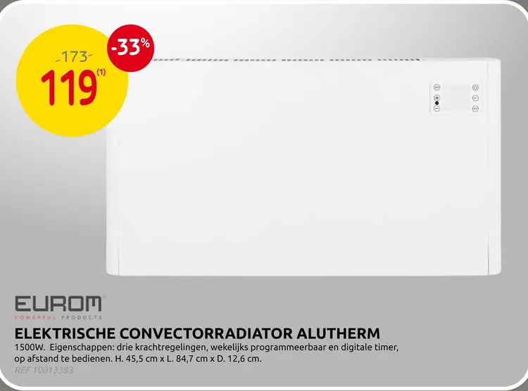 Promotie: Elektrische convectorradiator alutherm