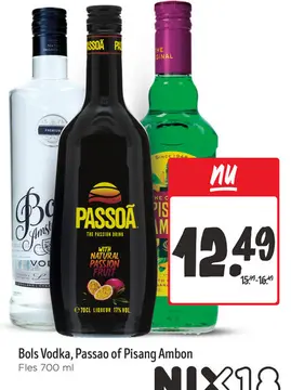Aanbieding: Bols Vodka, Passoã of Pisang Ambon