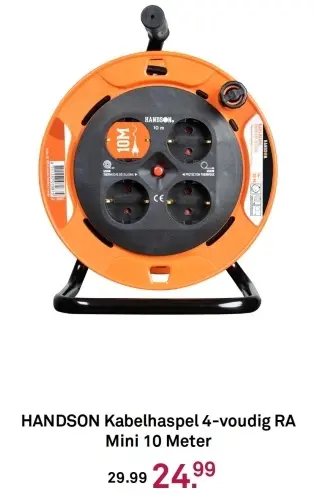 Aanbieding: Kabelhaspel 4-voudig RA Mini 10 Meter