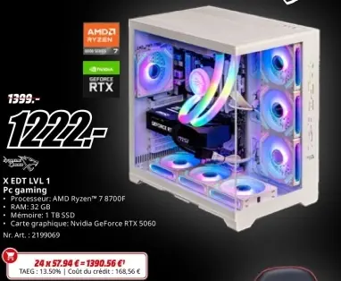 Offre: X EDT LVL 1 Pc gaming