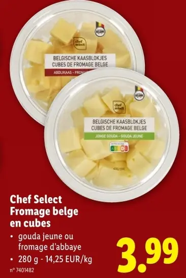 Offre: Fromage belge en cubes