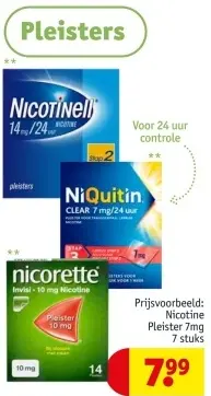 Aanbieding: Nicotine Pleister 7mg 7 stuks