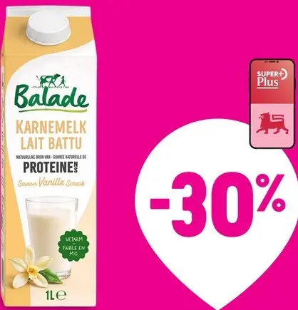 Promotie: Karnemelk met vanillesmaak