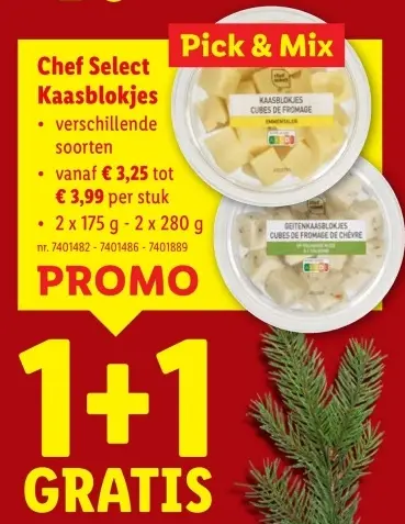 Promotie: Kaasblokjes