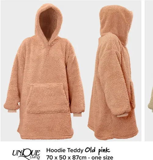 Promotie: Hoodie Teddy Old pink